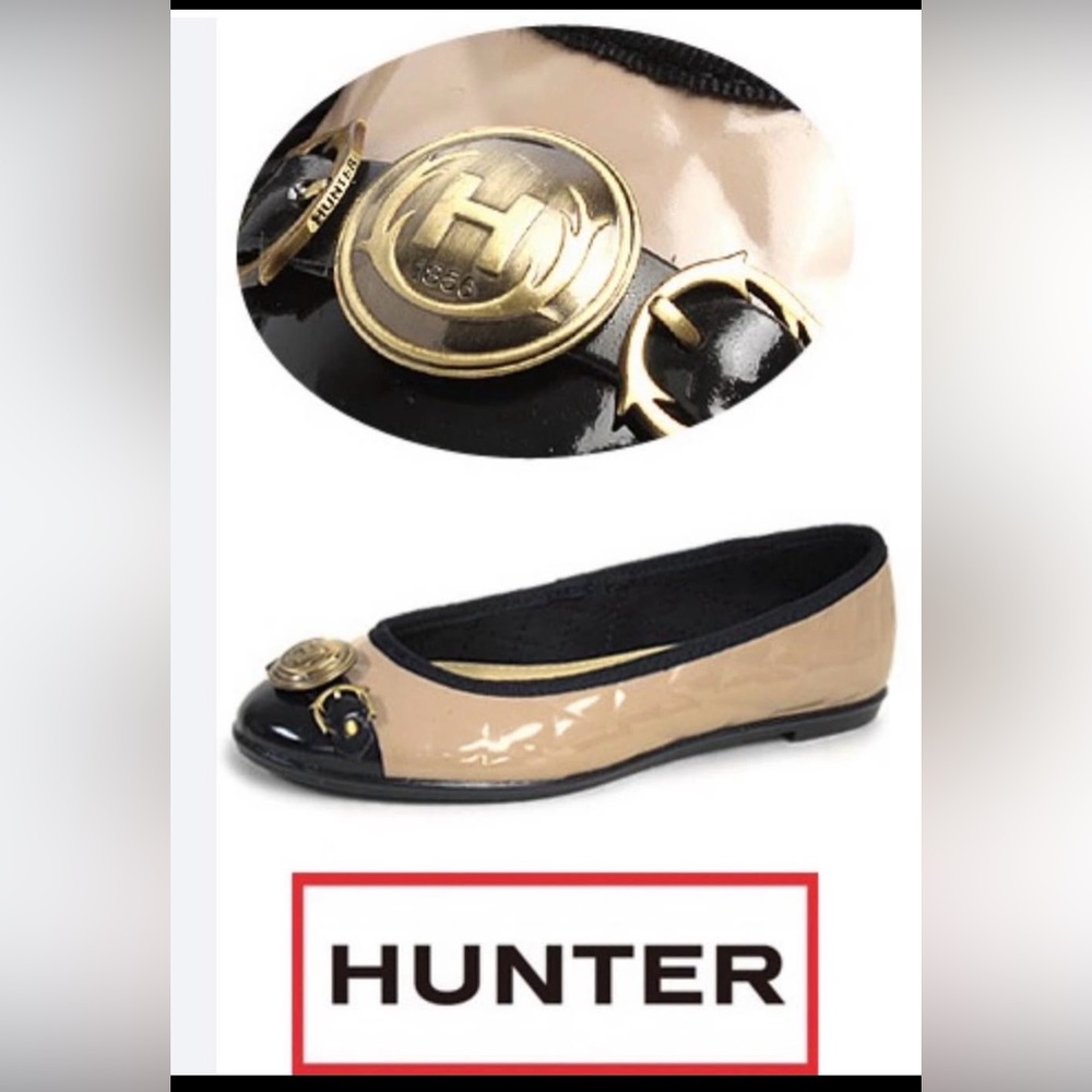 Hunter Black and Beige Quilted Women's Flats - Picture 4 of 7